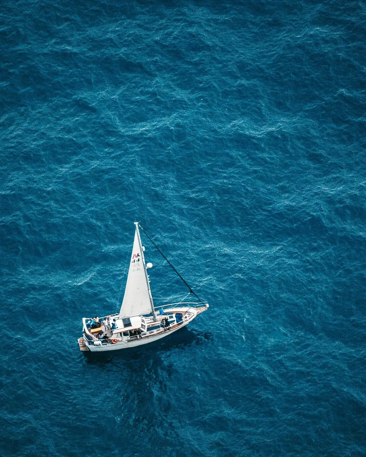 Gavião Madeira sailboat in the Atlantic Ocean