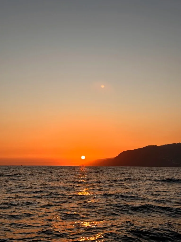 Sunset over the Atlantic Ocean in Madeira