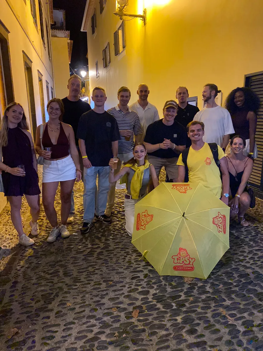 Good Ground Madeira Pub Crawl group in Funchal Old Town